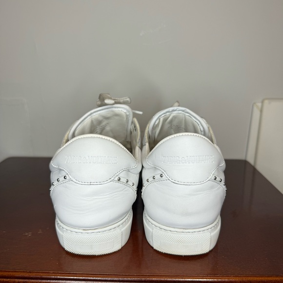 Zadig&Voltaire La Flash Women’s low top leather sneakers - Size 7 White - Picture 10 of 14